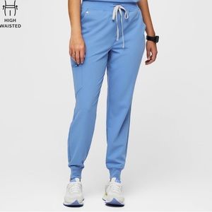 Ceil Blue Figs Zamora High Wasted Jogger Scrub Pants - Size L